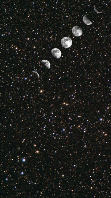 Stellar Moon Phase Spiritual Energy Alignment iPhone Wallpaper