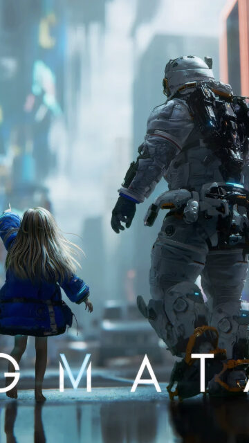 Pragmata Futuristic Astronaut and Girl Mobile Wallpaper
