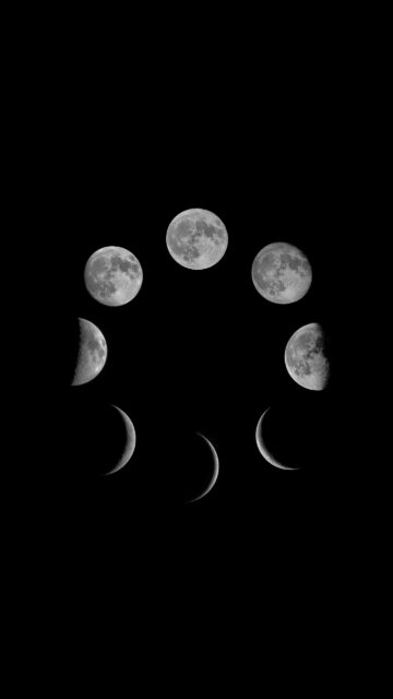 Moon Phases Cycle Spiritual Lunar Energy and Manifestation Wallpaper