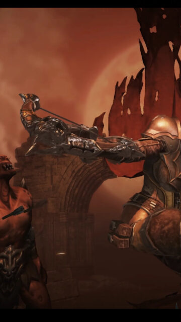 Demon Hunter Battle Action Mobile Wallpaper