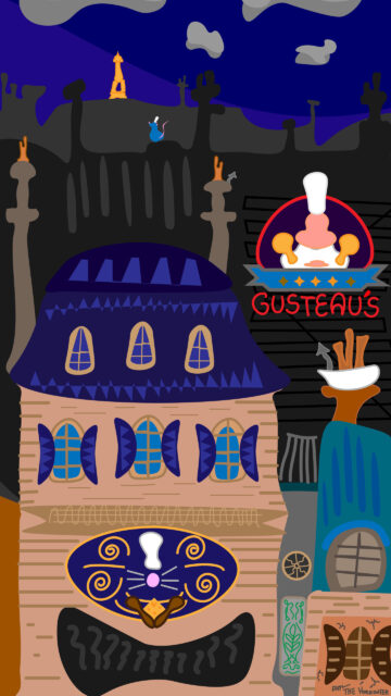 Whimsical Ratatouille Inspired Paris Night Mobile Wallpaper