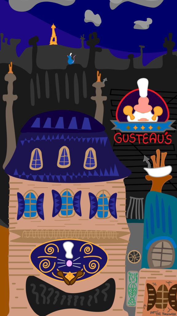 Whimsical Ratatouille Inspired Paris Night Mobile Wallpaper