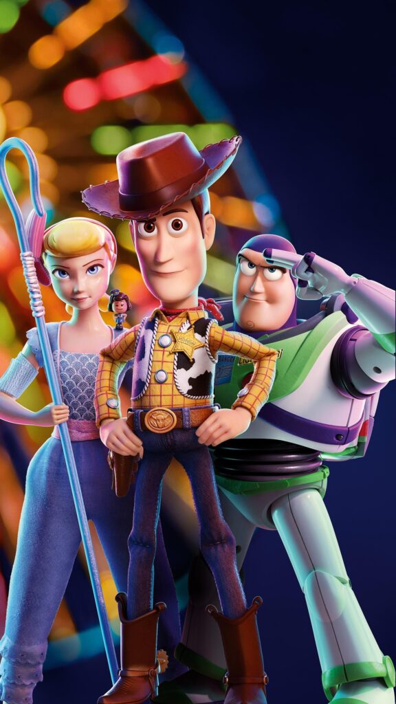 Bo Peep, Woody, and Buzz Lightyear Mobile Wallpaper