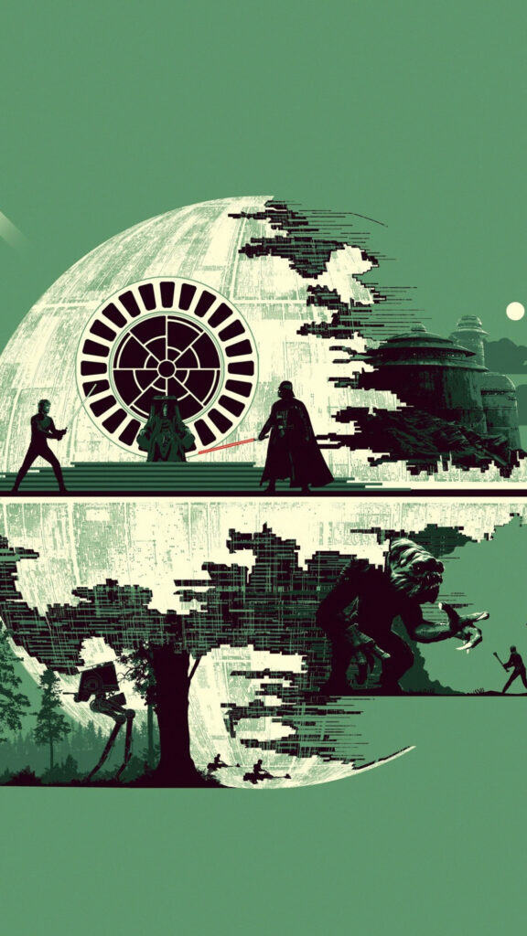 Star Wars Saga Digital Art Mobile Wallpaper