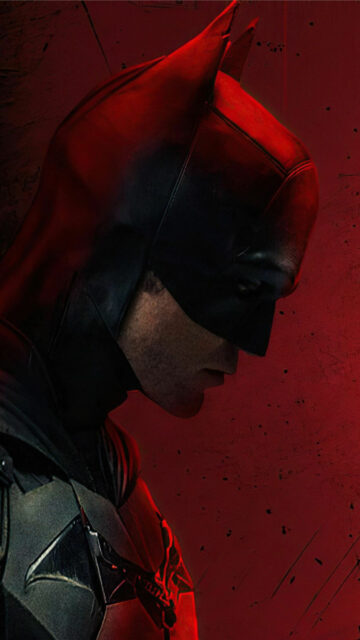 Robert Pattinson as The Batman Profile Shot Mobile Wallpaper