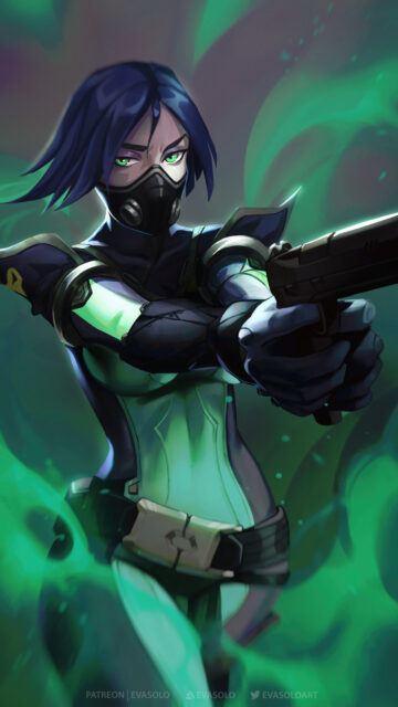 Viper from Valorant Digital Art Mobile Wallpaper
