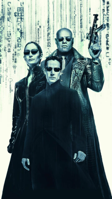 The Matrix Trilogy Main Characters Cinematic Mobile Wallpaper