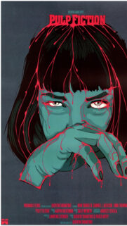 Pulp Fiction Mia Wallace Artistic Portrait Mobile Wallpaper
