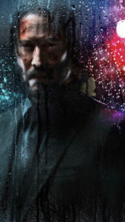 John Wick Rain Effect Portrait Mobile Wallpaper