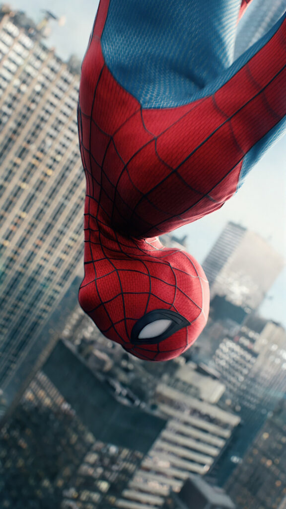 Upside Down Spider-Man Cinematic 4K Mobile Wallpaper