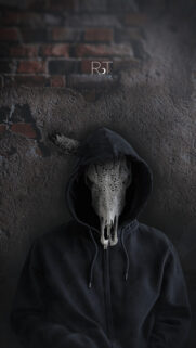 Dark Hooded Skull Fantasy Mobile Wallpaper