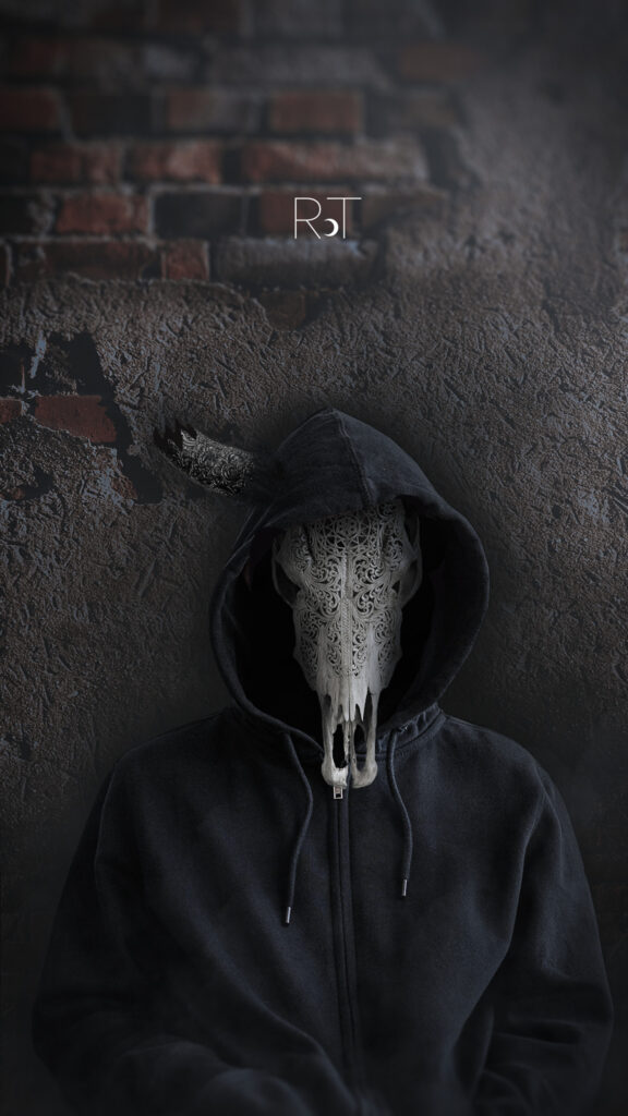 Dark Hooded Skull Fantasy Mobile Wallpaper