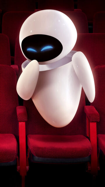 EVE from WALL-E Minimalist 4K Mobile Wallpaper