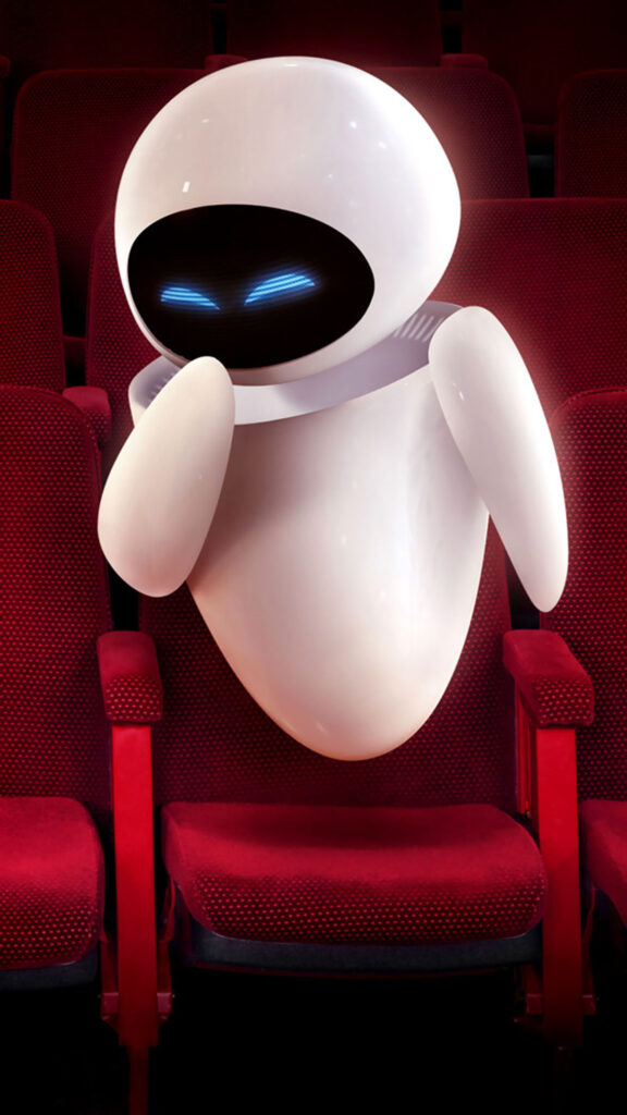 EVE from WALL-E Minimalist 4K Mobile Wallpaper