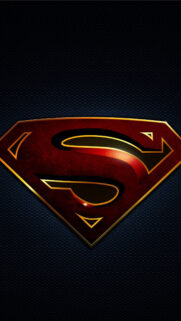 Iconic Superman Logo Dark Textured Mobile Wallpaper