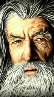 Gandalf The Grey Detailed Portrait Phone Wallpaper