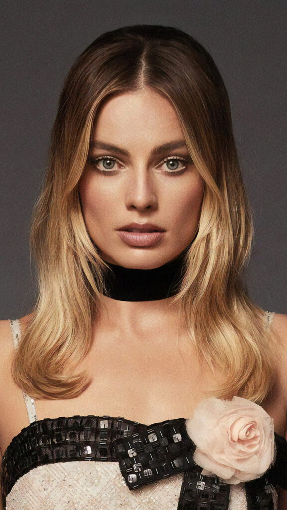 Stunning Margot Robbie Portrait Professional Mobile Wallpaper
