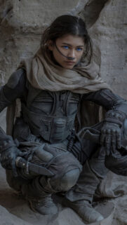 Chani from Dune Cinematic Portrait Mobile Wallpaper