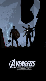 Minimalist Marvel Avengers Endgame Silhouette Mobile Wallpaper