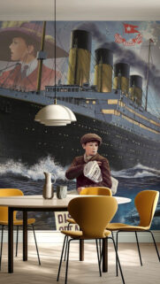 Vintage RMS Titanic Historical Illustration Mobile Wallpaper