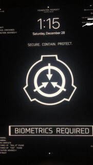 SCP Foundation Biometric Lock Screen Mobile Wallpaper