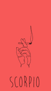 Minimalist Scorpio Aesthetic Zodiac Art for Phone Wallpaper