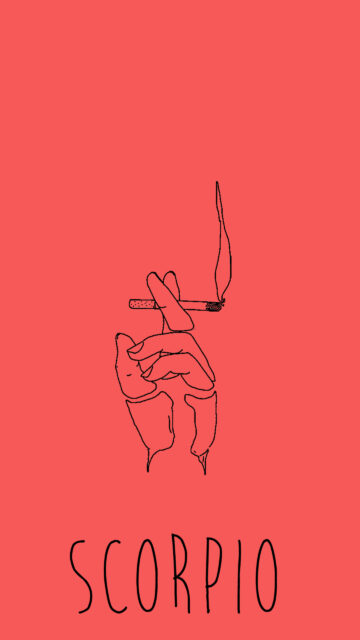 Minimalist Scorpio Aesthetic Zodiac Art for Phone Wallpaper