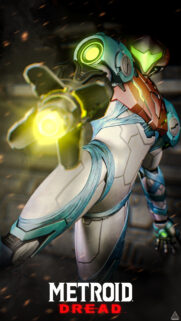 Samus Aran Metroid Dread Combat Stance Mobile Wallpaper