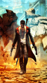 Dante from DmC Devil May Cry Action Style Mobile Wallpaper