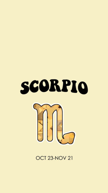 Minimalist Golden Scorpio Zodiac Sign Aesthetic Phone Wallpaper