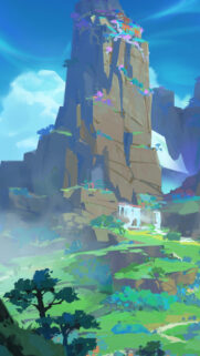 Fantasy Mountain Landscape Digital Art Mobile Wallpaper