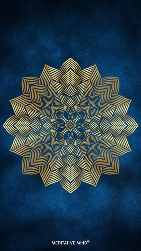 Golden Mandala Sacred Geometry for Spiritual Alignment and Energy Healing Wallpaper