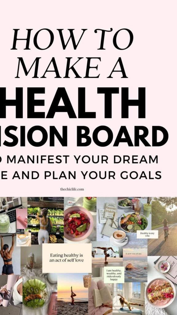 Health and Wellness Manifestation Vision Board Goal Aesthetic Wallpaper