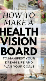 Health and Wellness Vision Board Manifestation Goal Setting Aesthetic Wallpaper