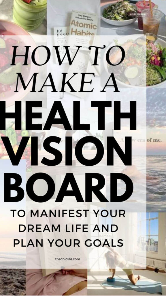 Health and Wellness Vision Board Manifestation Goal Setting Aesthetic Wallpaper