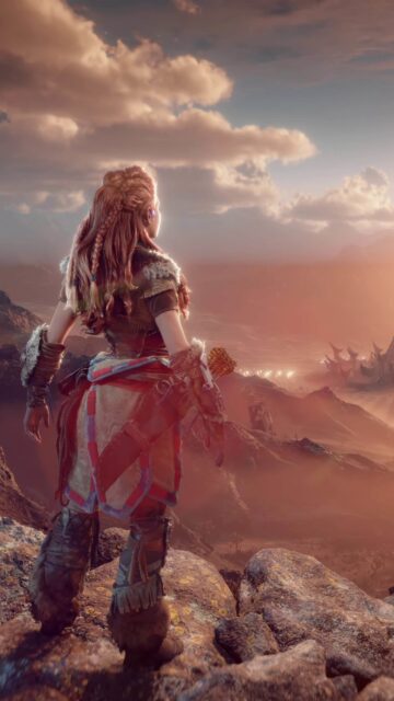 Aloy Overlooking the Valley Mobile Wallpaper