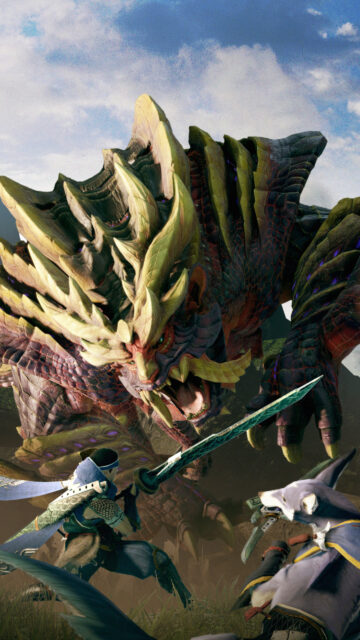 Monster Hunter Rise Magnamalo Hunter Mobile Wallpaper