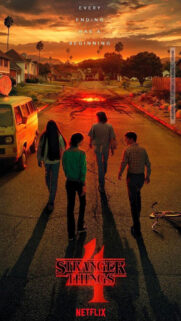 Stranger Things Season 4 Sunset Group Walking Phone Wallpaper
