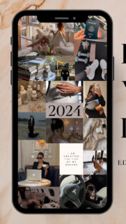 Aesthetic 2024 Vision Board for Success and Manifestation Lifestyle Wallpaper