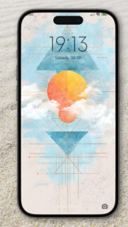 Sacred Geometry Sun and Celestial Alignment Spiritual Phone Wallpaper