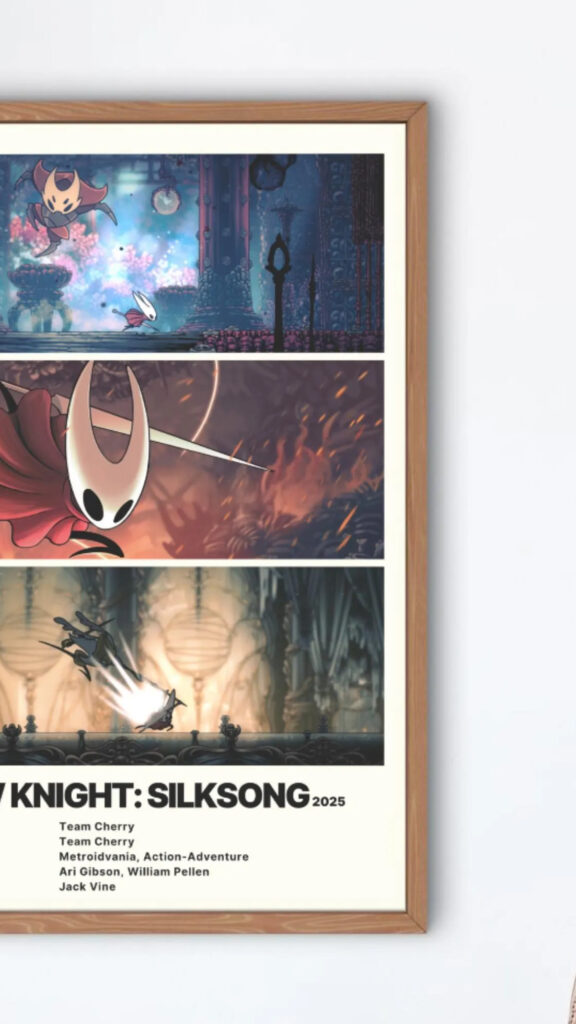 Hollow Knight Silksong Cinematic Triple Panel Mobile Wallpaper