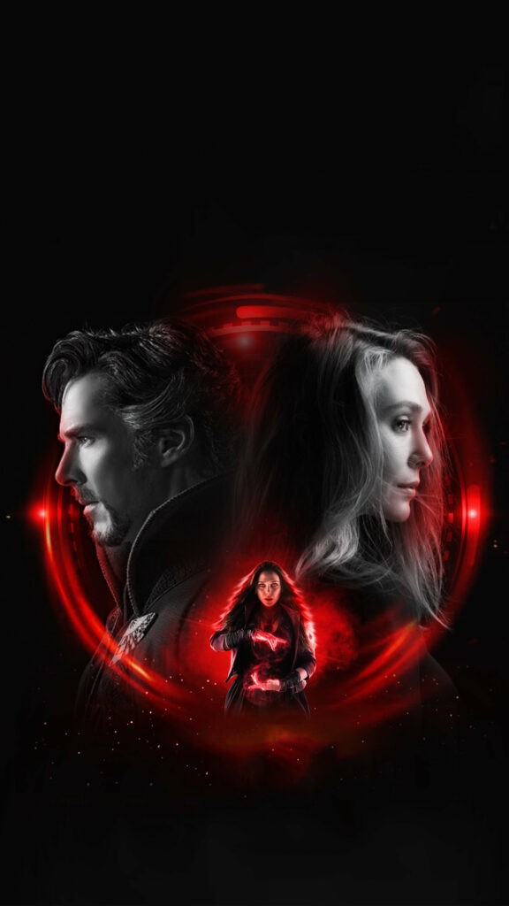 Doctor Strange and Scarlet Witch Cinematic Mobile Wallpaper