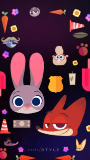Zootopia Characters Cute Graphic Style Mobile Wallpaper