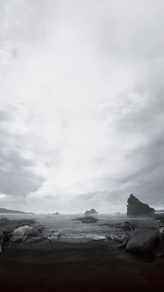 Death Stranding Black Sand Beach Mobile Wallpaper