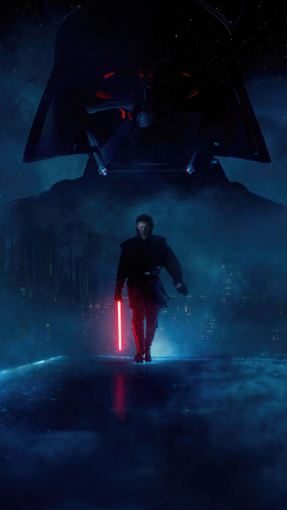Anakin Skywalker and Darth Vader Dark Side Mobile Wallpaper