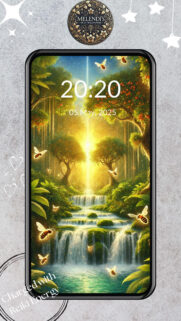 Abundance Manifestation Garden with Healing Reiki Energy Aesthetic Wallpaper