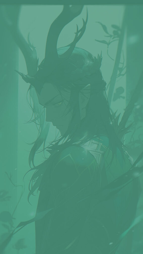 Elegant Dark Fantasy Forest Prince Mobile Wallpaper