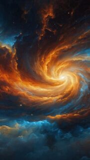 Celestial Nebula Spiral Energy and Cosmic Manifestation Aesthetic Wallpaper