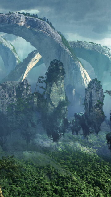 Avatar Floating Mountains Fantasy World 4K Phone Wallpaper
