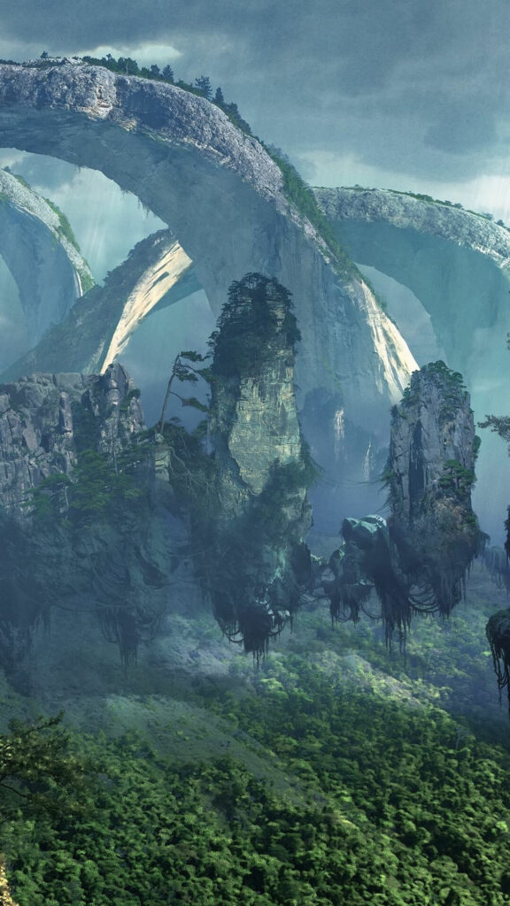 Avatar Floating Mountains Fantasy World 4K Phone Wallpaper